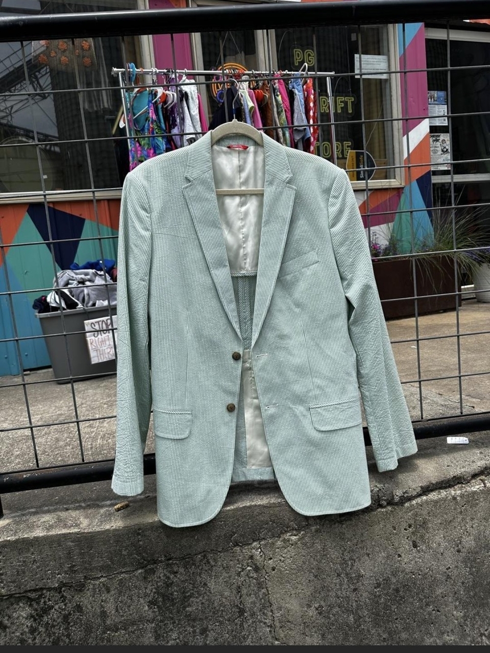 Izod Mint Green Men's Blazer - Two-Button Sport Coat
